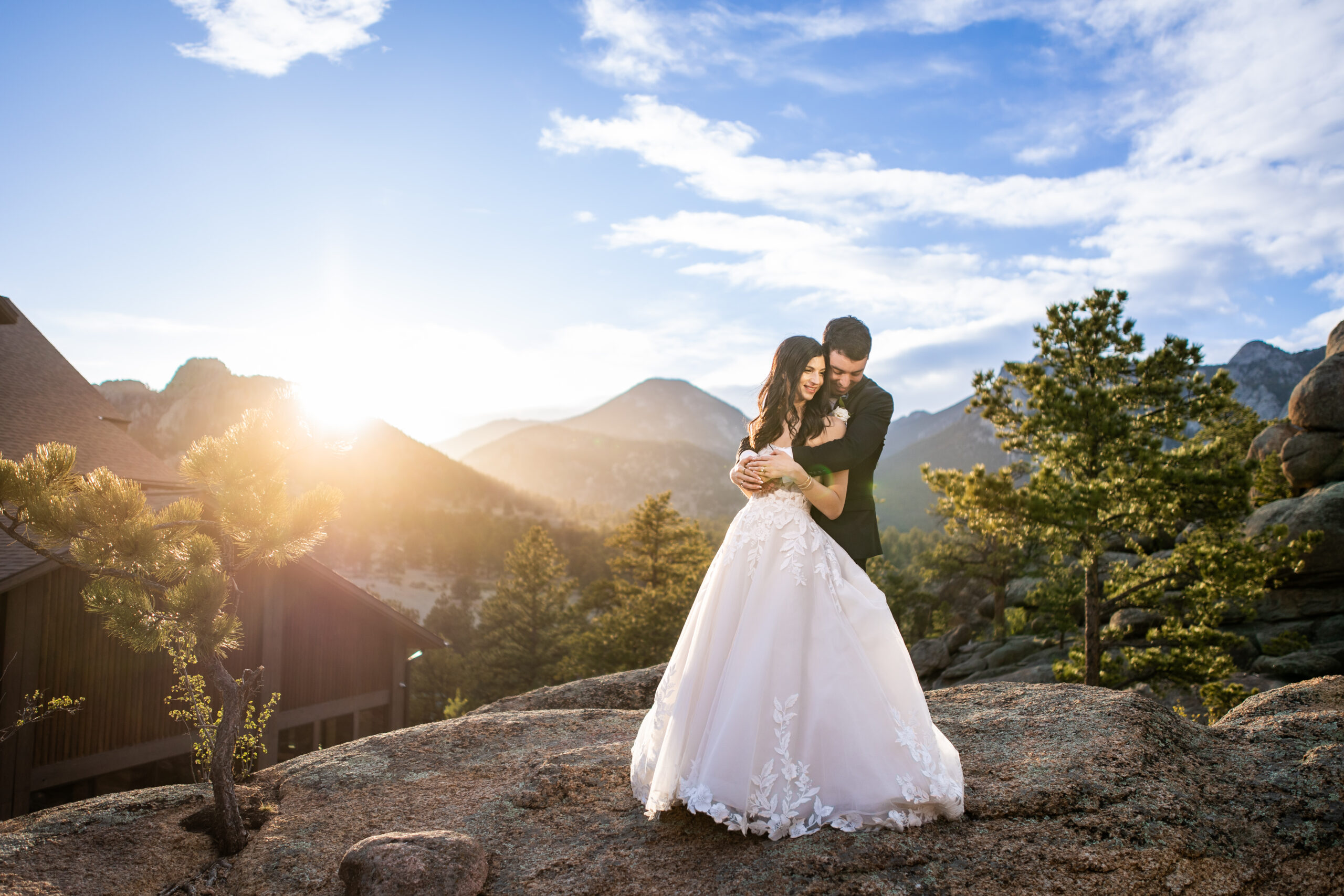 SG2_6197 - Colorado Wedding Photographer Wedding couple on mountaintop near estes park colorado Colorado Wedding Photographer